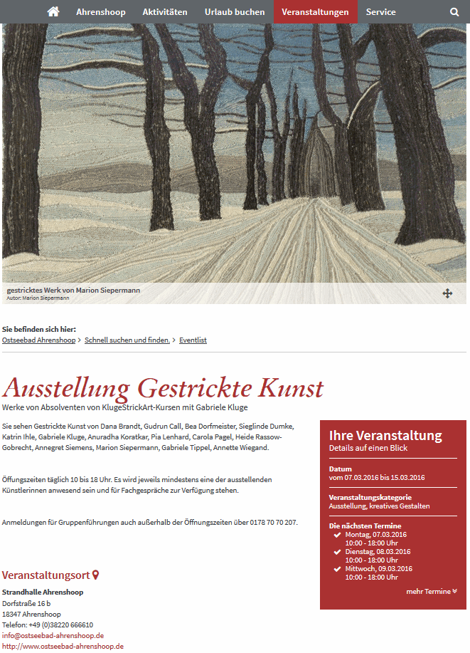 Plakat Vorankündigung www-ostseebad-ahrenshoop-de